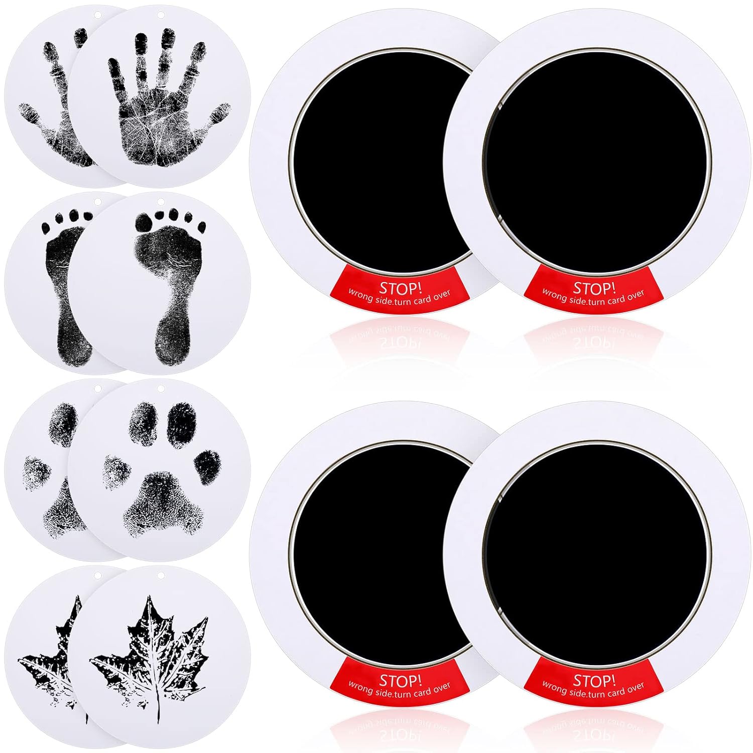 14 Pcs Paw Print Kit Ink Pad for Pet Dog Baby Hand Foot