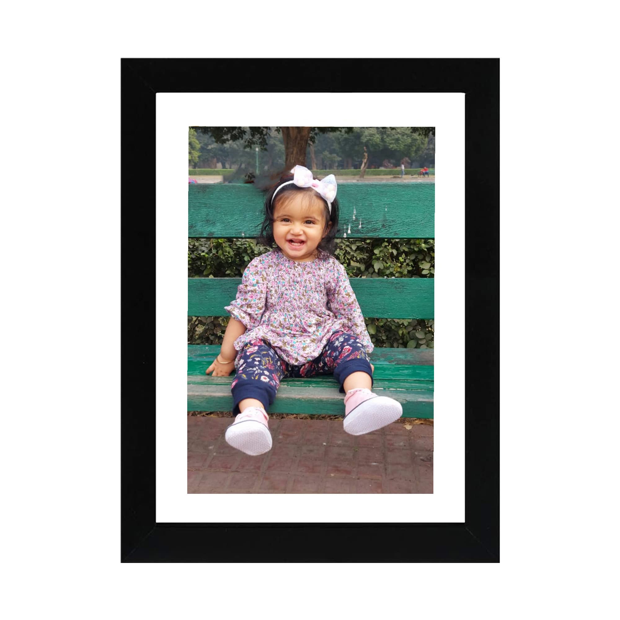 CraftKart Synthetic Table/Wall Photo Frame with Stand for Home Decor (8" X 6", Black) Pack of 1