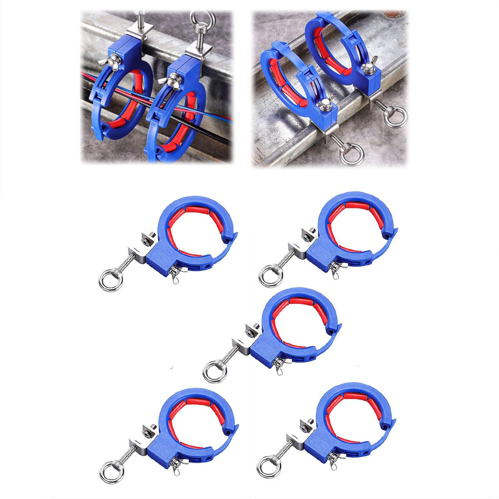 5 pezzi rullo passacavi elettrico strumento di tiraggio filo, strumento multifunzionale filo filo, morsetto regolabile progettare rotazione trazione staffa cablaggio e routing strumenti di gestione