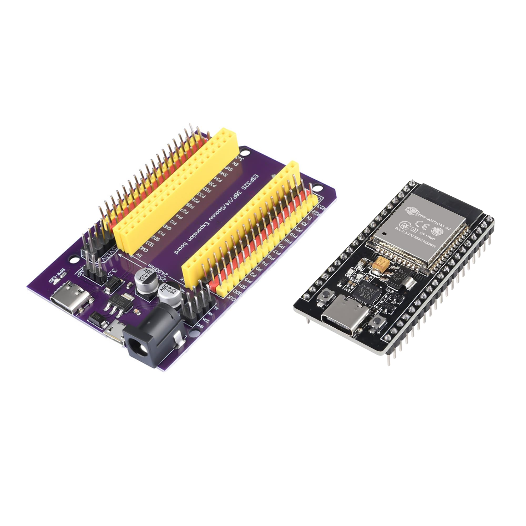 OceanLabz ESP32 WROOM-32 C Type with CP2102 (38 Pins) | Dual Core WiFi + Bluetooth | with 38-Pin ESP32S Expansion Board | Preloaded Code | Compatible with IoT & Embedded Projects-image-30