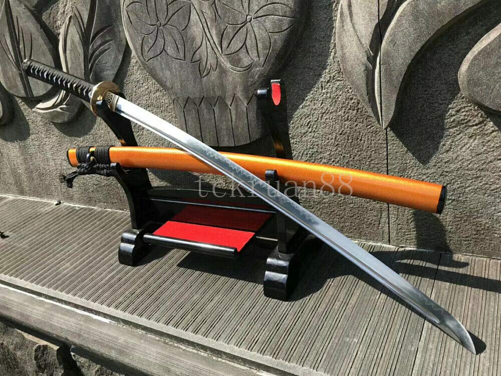 YL Sword Hand Forged Clay Tempered Katana Full Tang Japanese Samurai Sword