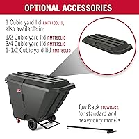 Vista 7 de Suncast Commercial Camión inclinable ligero de 1/2 yarda cúbica, negro