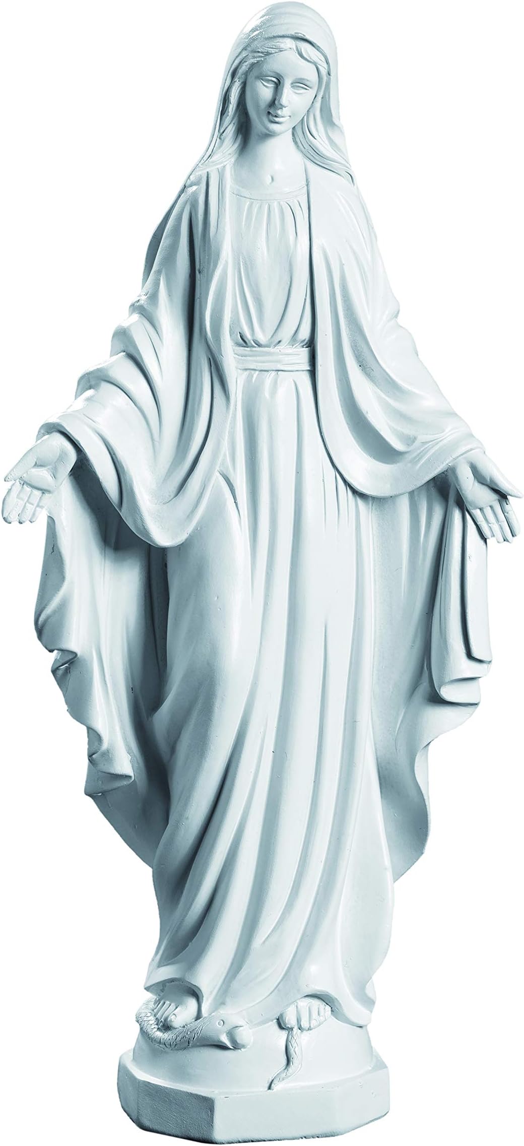 Statue Vierge Marie 22,4 Cm En Résine - Sculpture Peinte à La Main, Décoration Intérieure/extérieure Ou Cadeau Catholique