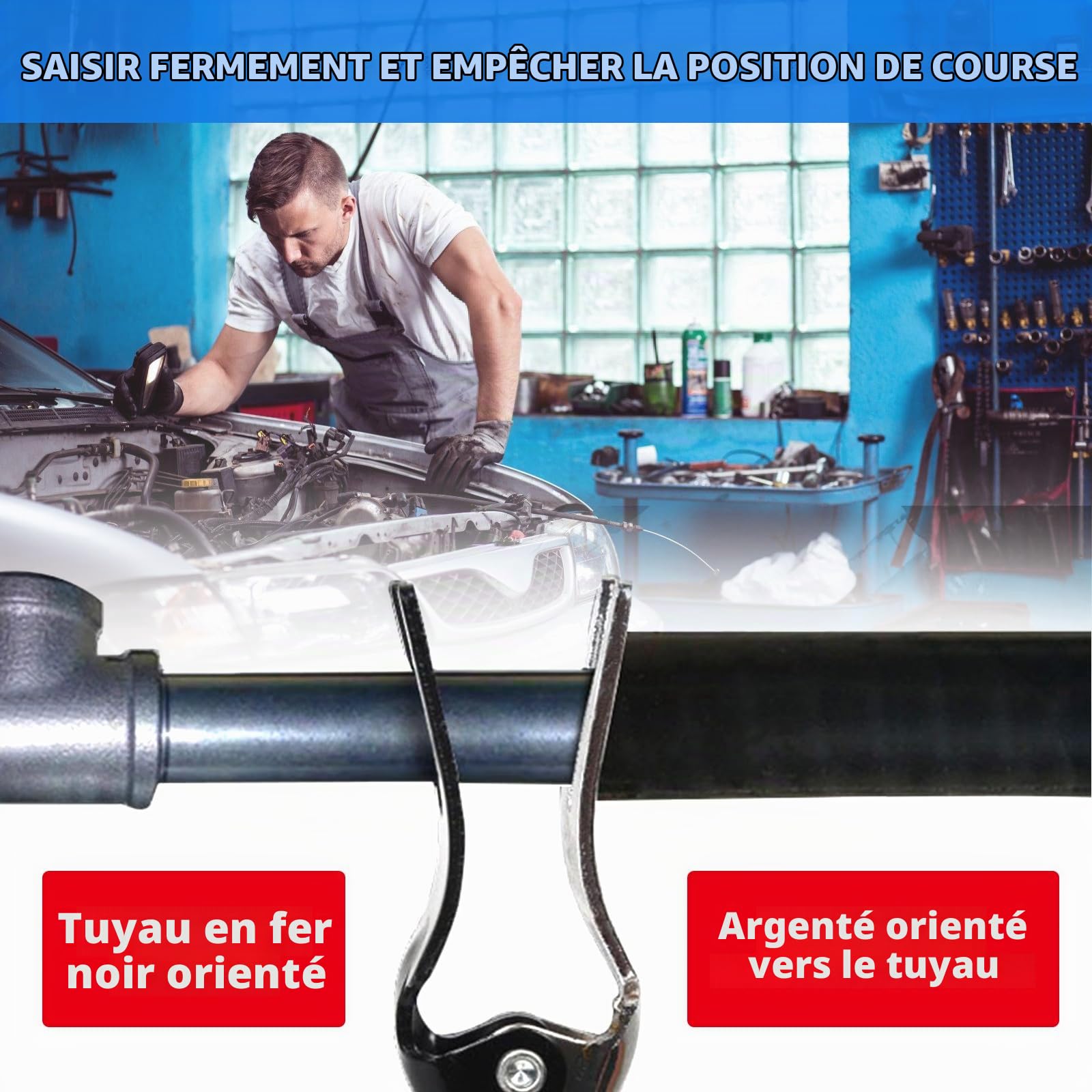 Lot de 4 pinces pour colliers de serrage avec col droit, pince pour colliers de serrage, pince pour colliers de serrage, pince pour colliers d'essieu, pince à collier de serrage, outil pour