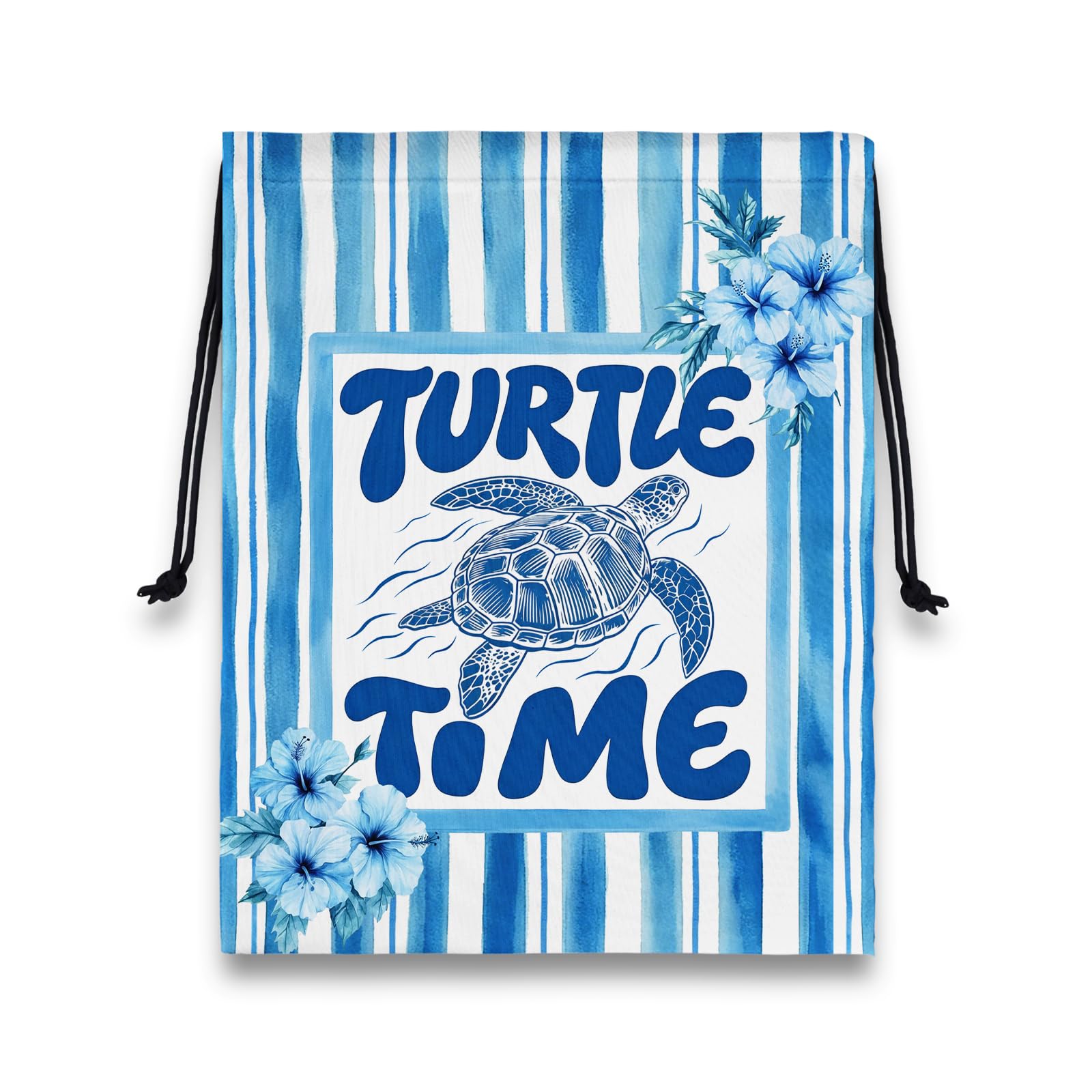 Gymnastics Grip Bag Tropical Hibiscus Turtle Drawstring Bag for Gymnasts