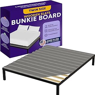 Greaton, Wooden Twin Bed Slats for Support Under Mattress with Cover – Replacement Wood Slats for Twin Size Bed Frame – Under Mattress Support Without Extra Height – 2.38-Inch Standard Width