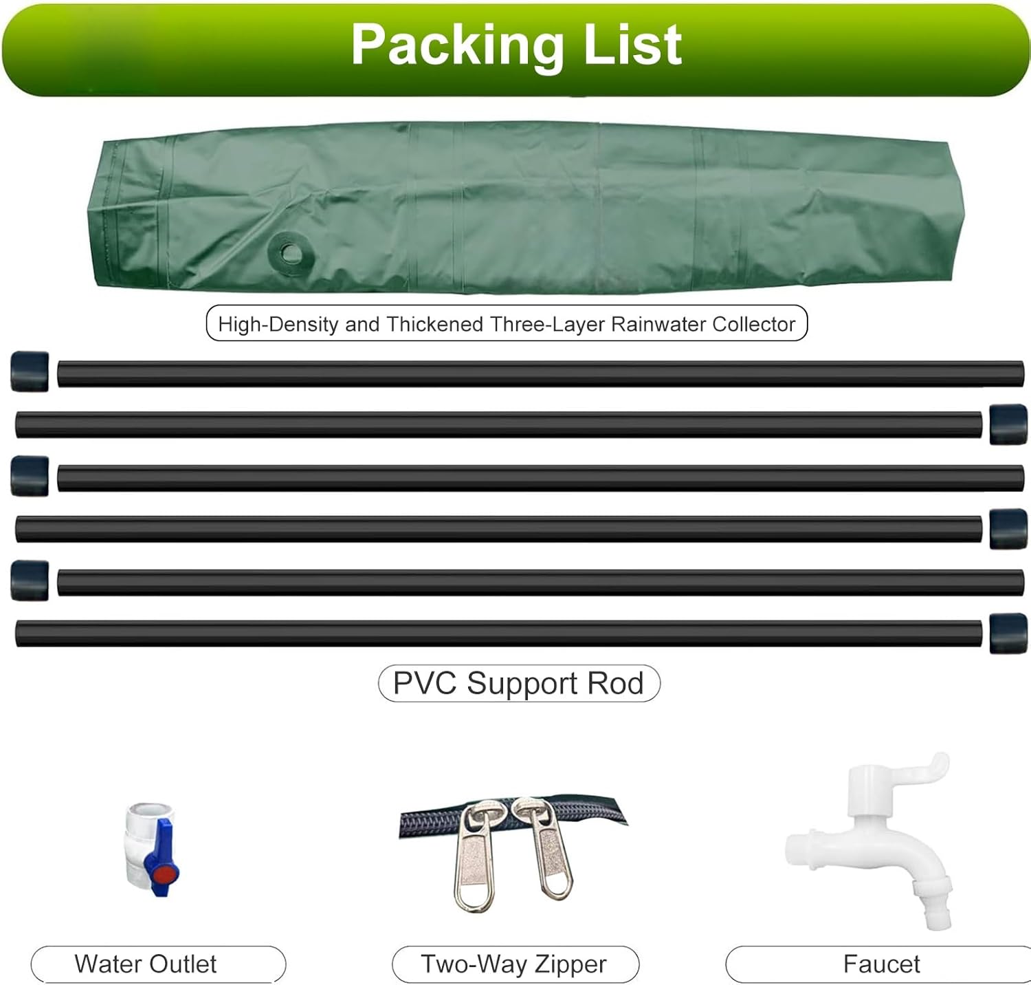 Collapsible Rain Barrel Kit Rain Catcher Barrel with Spigot Collection Water Barrel with Lid Water Storage(Black,60x88cm/24x35in)