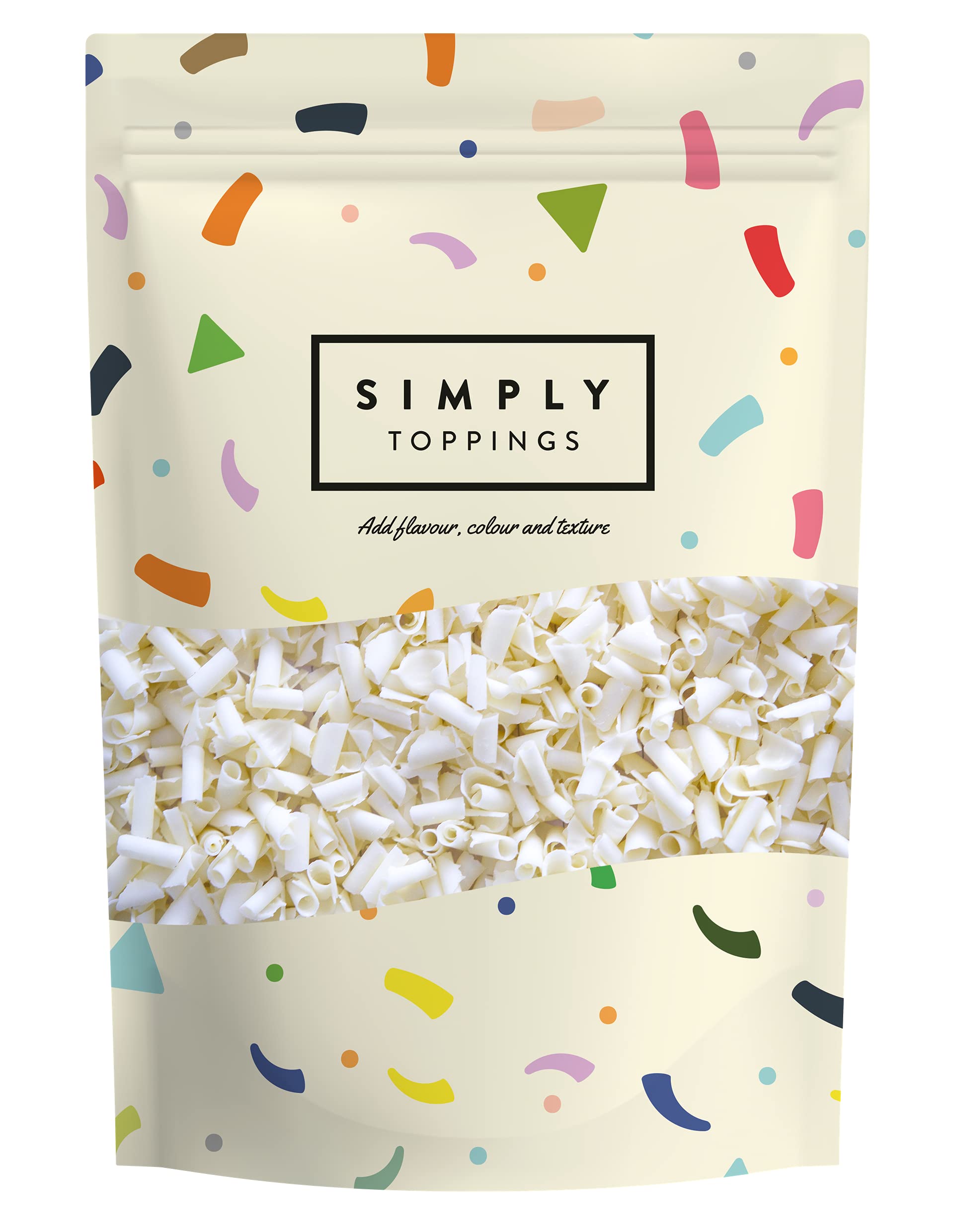 Simply Toppings White Chocolate Blossoms (Curls) 300g