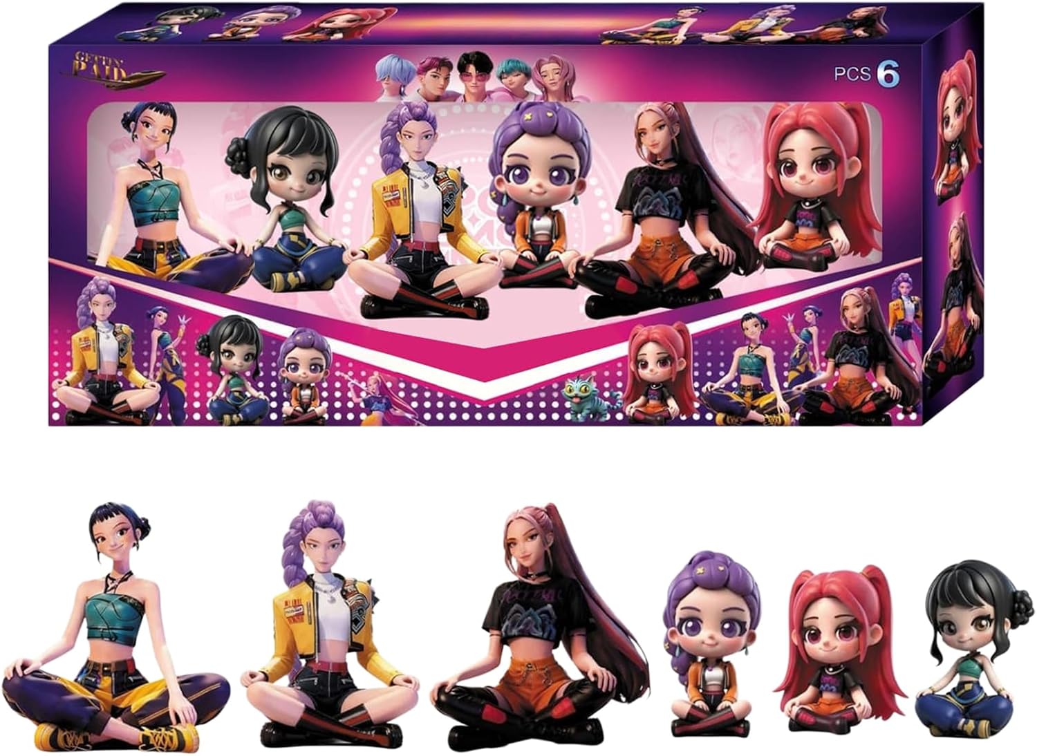 6Pcs Demon Movie Hunters Figure,Character Model Collectable Figure Creative Gift for Fans