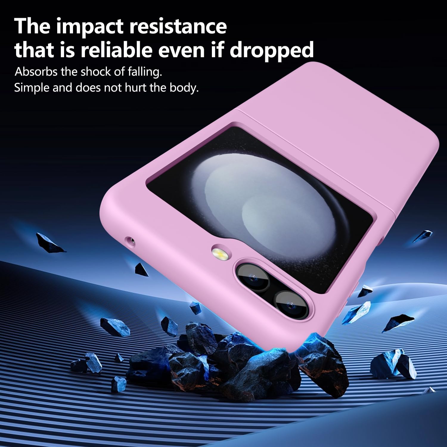Magnetic for Galaxy Z Flip 6 Case, Compatible with Wireless Charging, Slim Anti-Yellow Matte Hard PC Protective Shockproof Cute Case for Galaxy Z Flip 6, Purple(13-54)