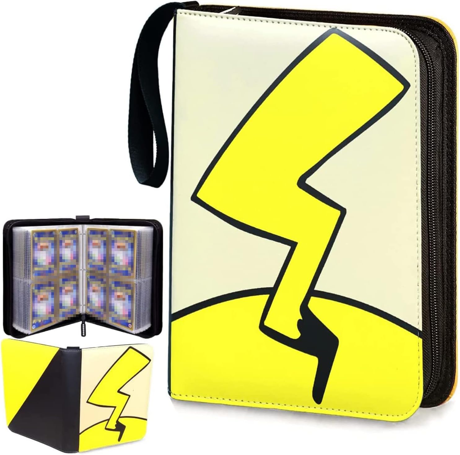 Trading Card Book Binder Holder,Carrying Collectors Album Compatible with Pokemon Cards,Holds Up to 400 Pockets Sleeve with 50 Premium 4-Pocket Pages