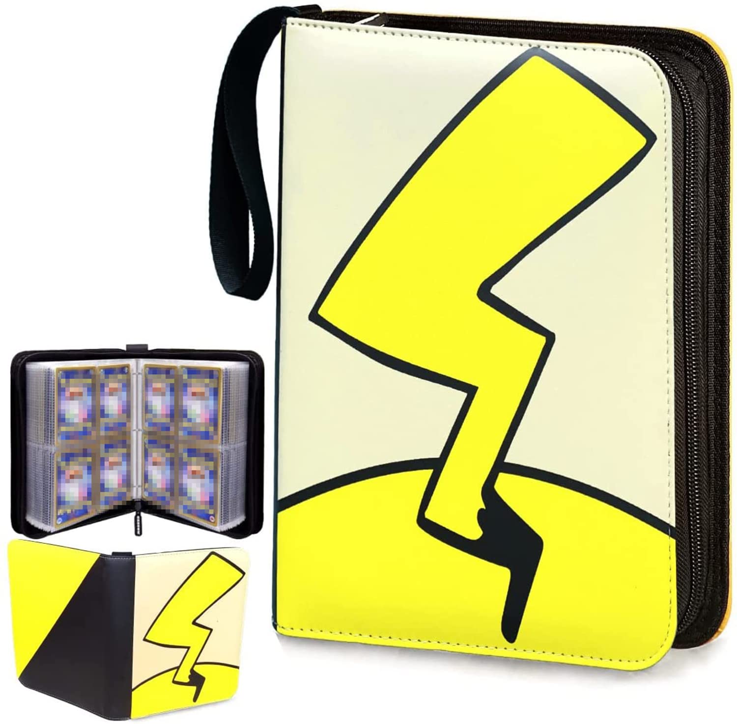 Trading Card Book Binder Holder,Carrying Collectors Album Compatible with Pokemon Cards,Holds Up to 400 Pockets Sleeve with 50 Premium 4-Pocket Pages