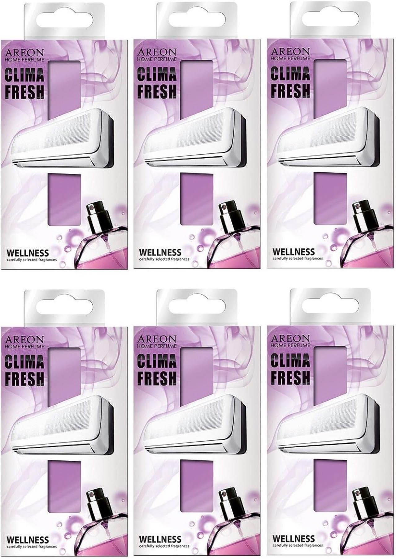 Areon Clima Air Freshener Home Conditioner Wellness Multi Pack Set of 6