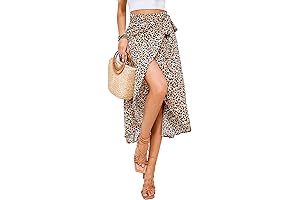 Flowy Summer Leopard Split Skirt: Express Yourself in Style