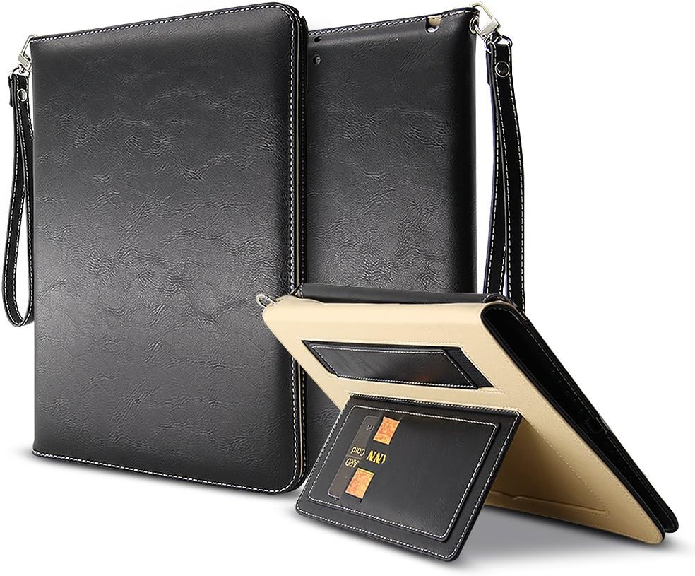 Cazcase Smart Flip Case Cover for iPad Apple iPad 9.7inch 2017/2018 (A1822/A1823/A1893/A1954)/Ipad air 1/Ipad air 2 (Black)