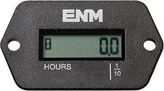 ENM Company T44E65A, Hour Meter; Rect. w/Holes; 6-Digit; Non-Volatile Memory; 4.5-60VAC/VDC; 50-60Hz