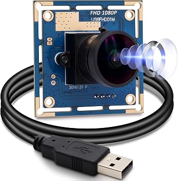SVPRO USB Camera Board - 1080P Wide Angle Camera Module with Fisheye Lens, FOV 150 Degree, CMOS OV2710, 30/60/100fps for Android, Linux, Windows, Mac OS