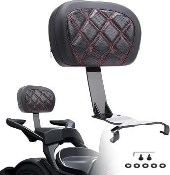Passenger Backrest for Can-Am Ryker 600 900 Rally Sport 2019-2026 | Detachable passenger backrest with supportive memory foam cushioning for added comfort on everyday rides and longer trips.