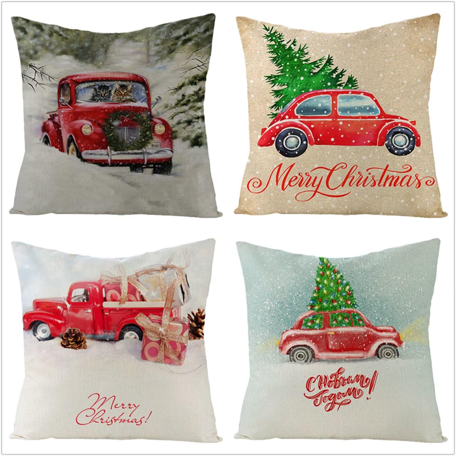 Fundas Cojines 65x65cm,Funda Cojin Modernas Juego de 4 Funda de Almohada Elegantes Decorativa para Sofá Coche Cama Sillas Moto de Nieve Blanca