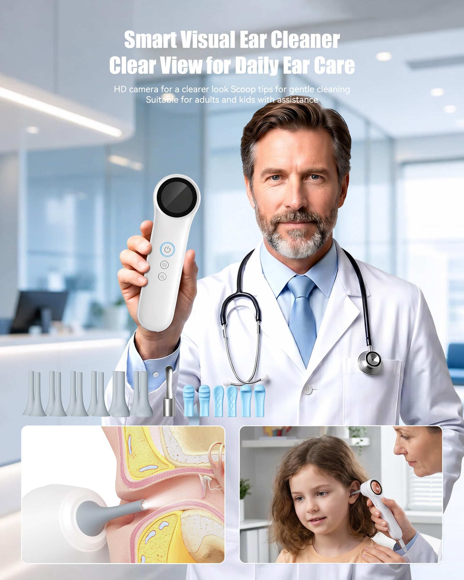 Digital Otoscope - 1080P HD Ear Camera -2