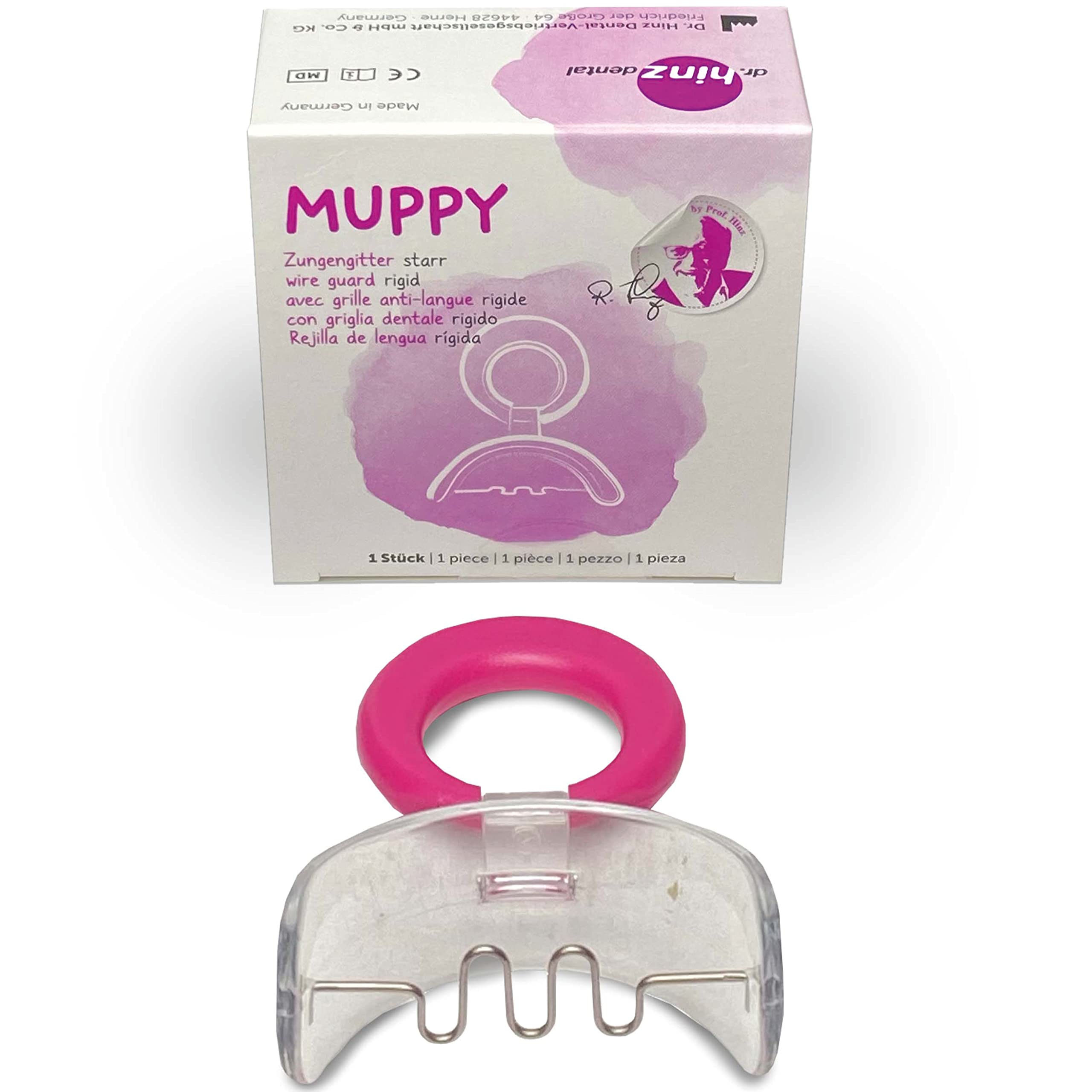 Muppy - Protector de lengua, transparente y rígido, tamaño 1