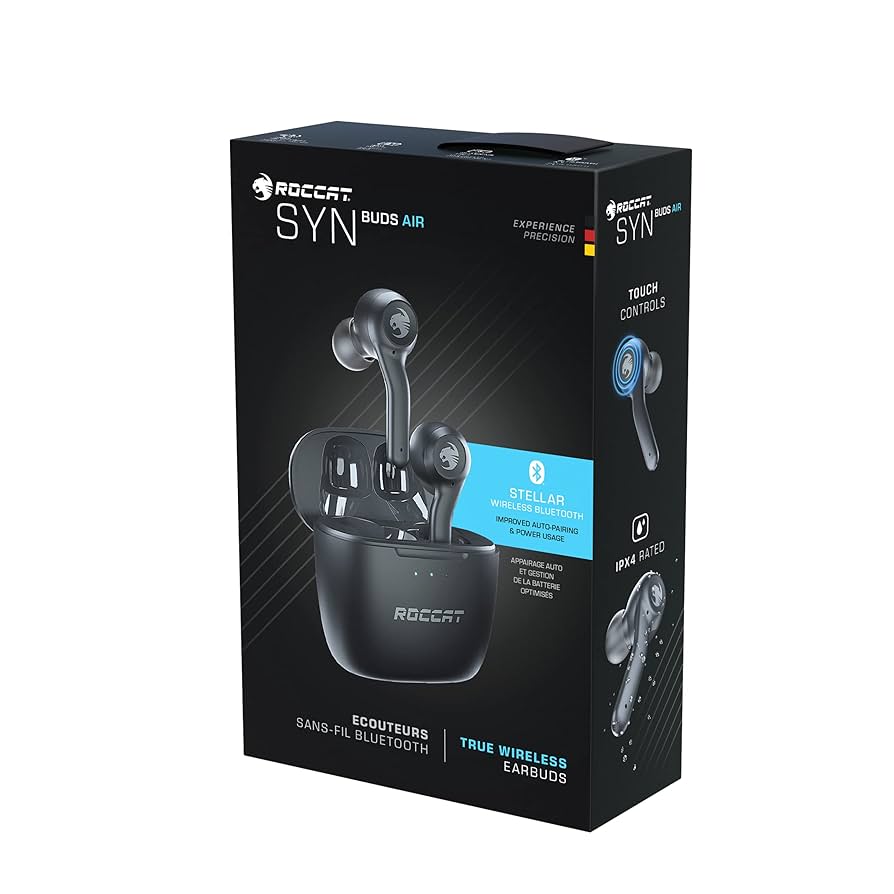 ROCCAT SYN Buds Air ワイヤレスイヤフォン Amazon.com: ROCCAT Syn Buds Air True Wireless Earbuds for