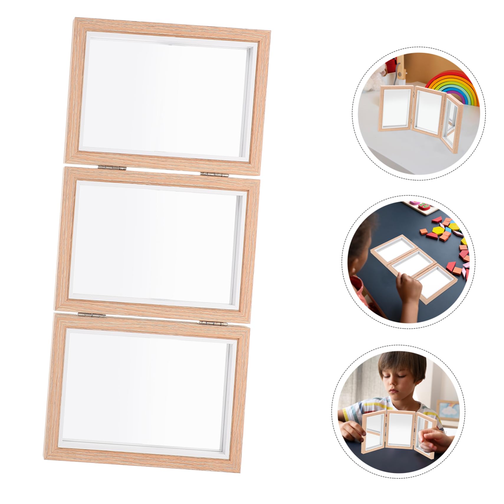 Specchio Infrangibile Montessori Pieghevole Per Bambini Specchio Per La Camera Dei Bambini Coordinazione Occhio-Mano Giocattolo Sensoriale Per Sviluppo Motorio