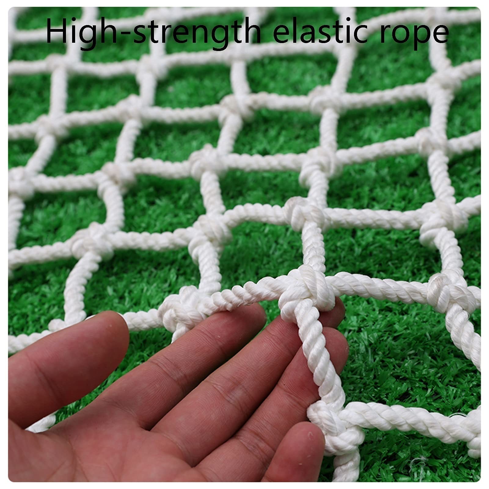 Sicherheitsnetz zum Klettern – Weißes Nylon-Seil, 10 cm, Maschenweite 4 x 4 m, für Garten, Pflanzen, Spielplatz, Balkon, Schutz