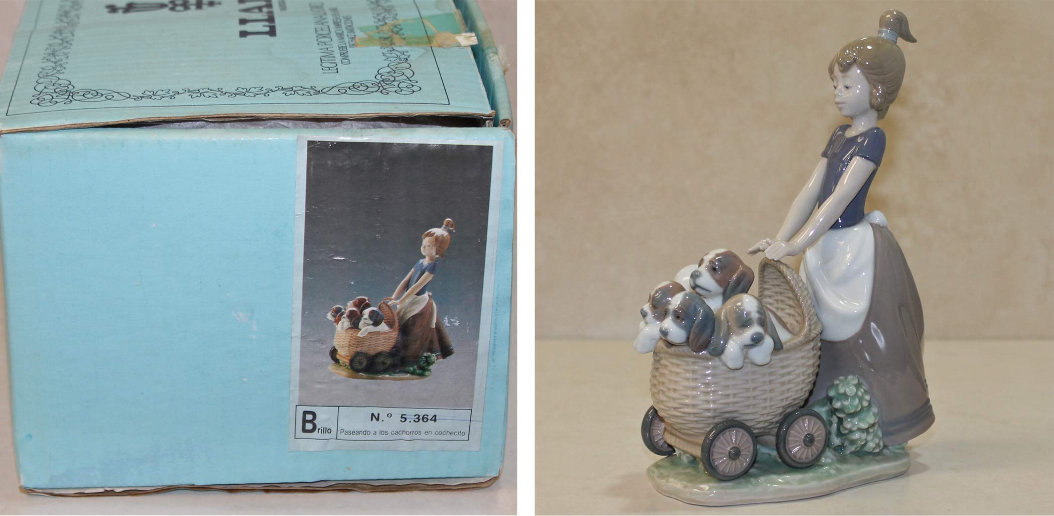 リヤドロ LLADRO 5364 Litter of Fun 子犬達とお散歩 フィギュアー