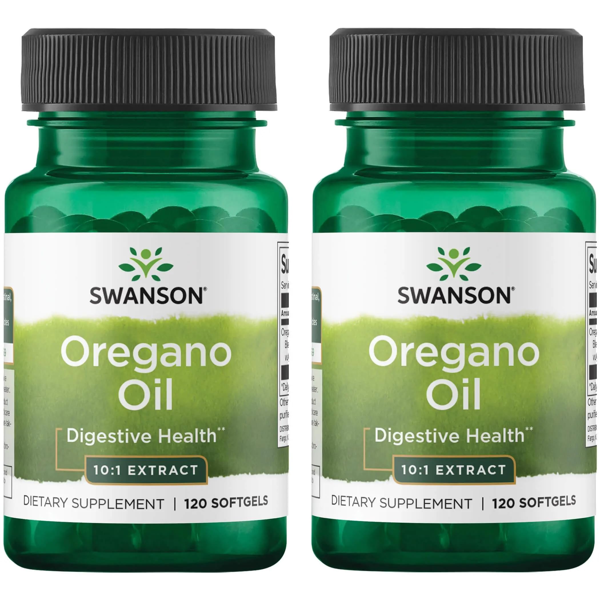 Swanson Oregano Oil Capsules, 10:1, Oil of Oregano Supplement, 120 Vegan Softgels 120 Count (Pack of 2)