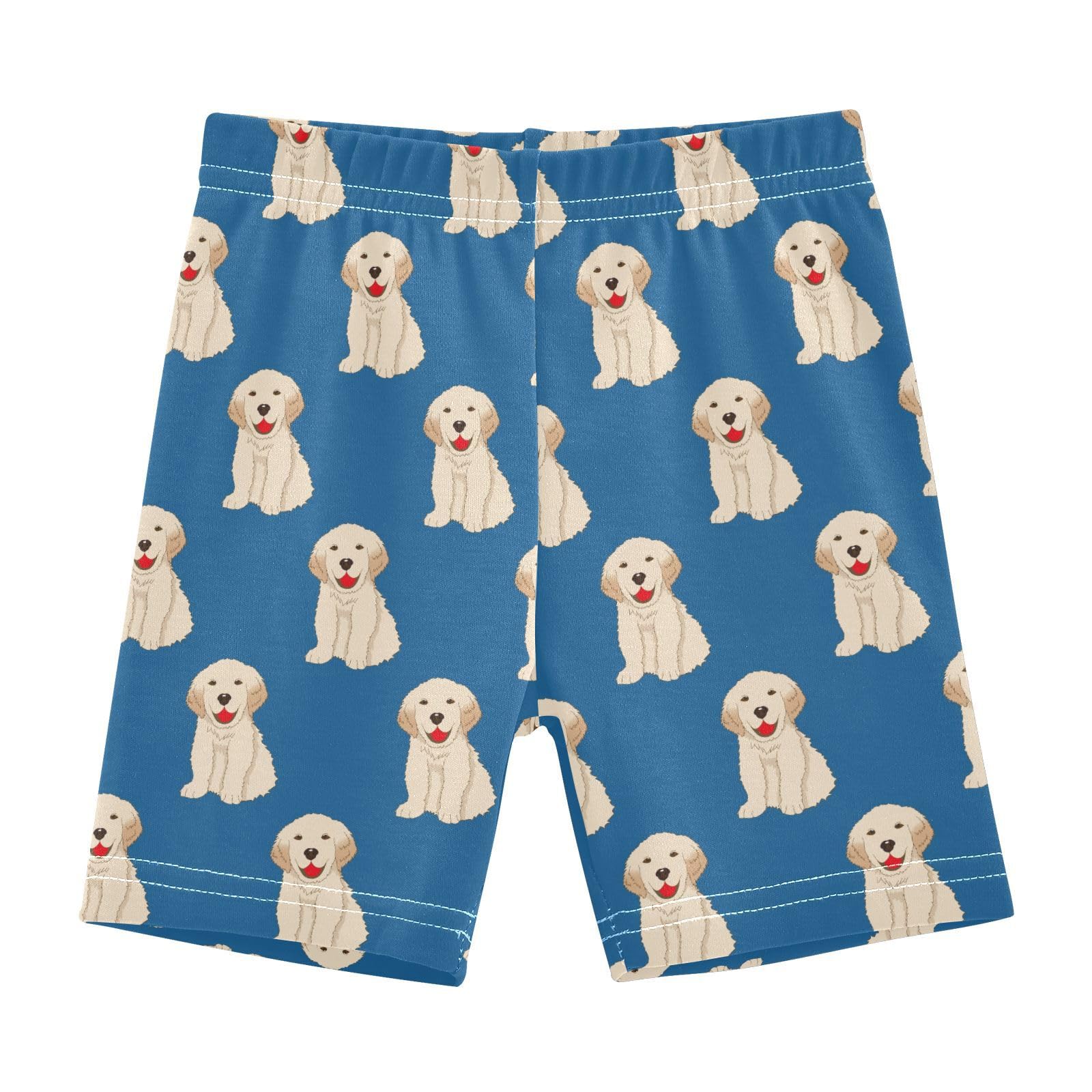 JHKKU Girls Labrador Dog Shorts Cotton Cartwheel Bike Kids Biker Under Dress Dance Short Girl Clothes 10Y