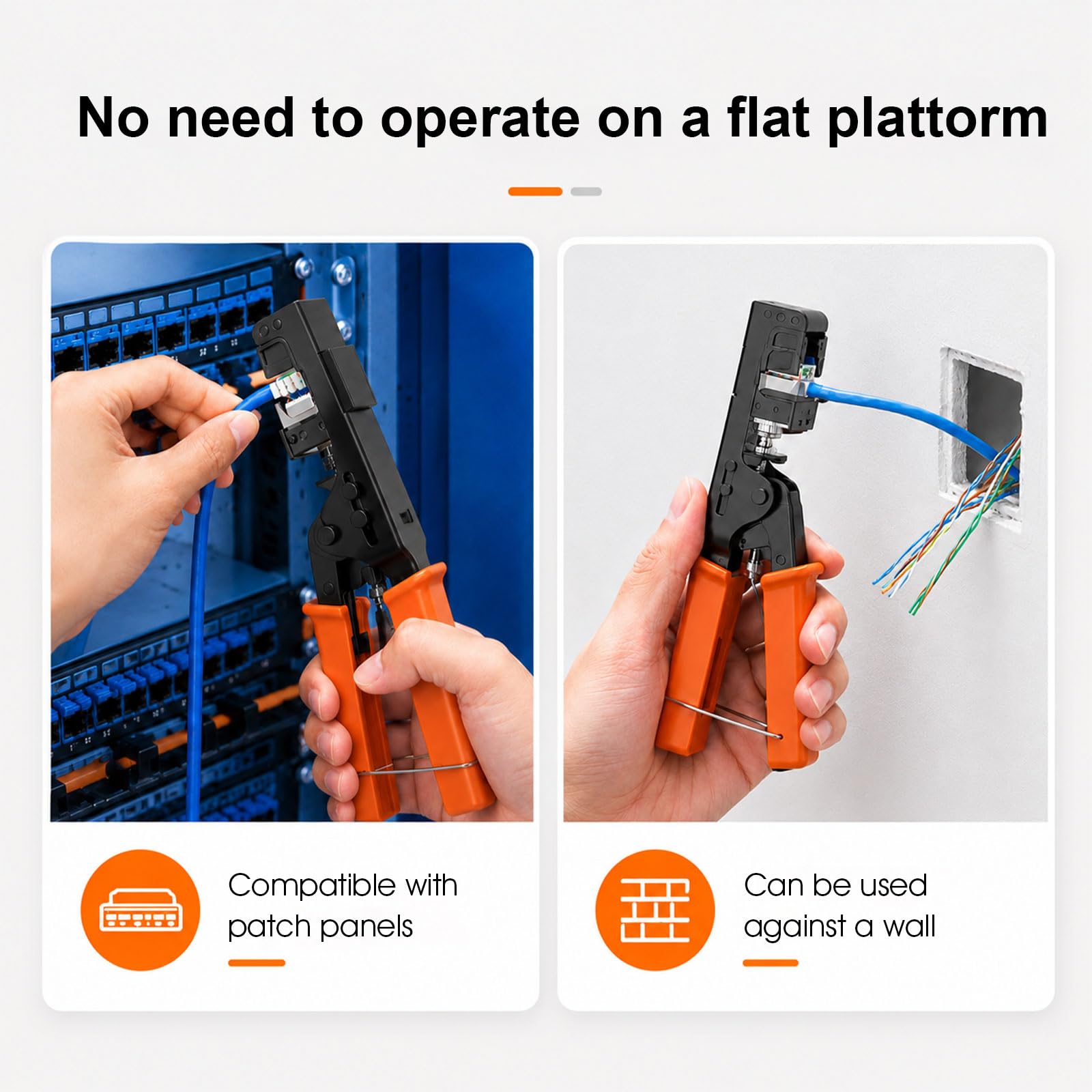 iwillink Strumento Keystone per terminazione della velocità, jack Keystone RJ45 angolato a 90°, cavo Ethernet Cat5e, Cat6 e Cat6a RJ45 Punch Down Tool