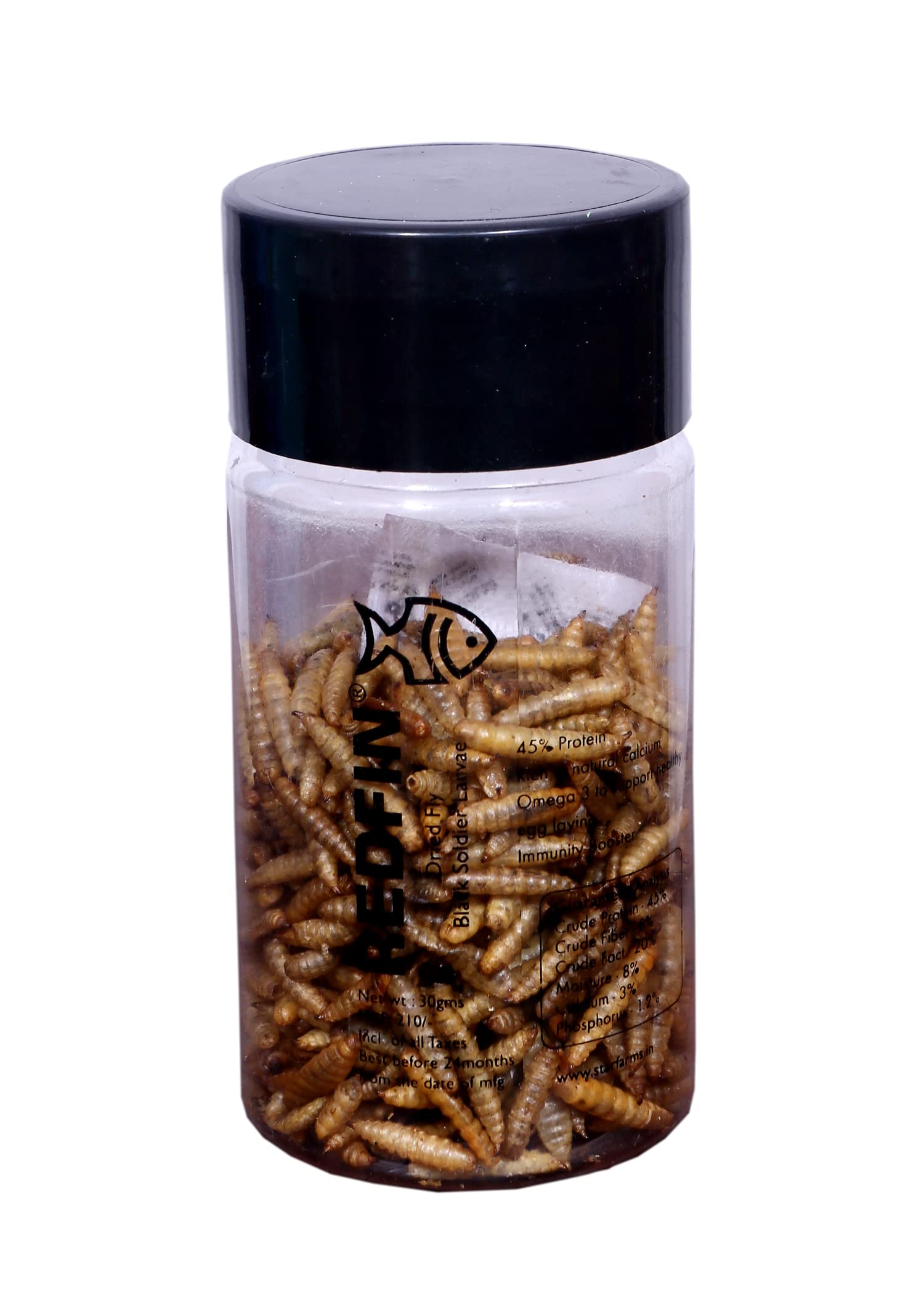 Red Fin Dried Fly Black Soldier Larvae