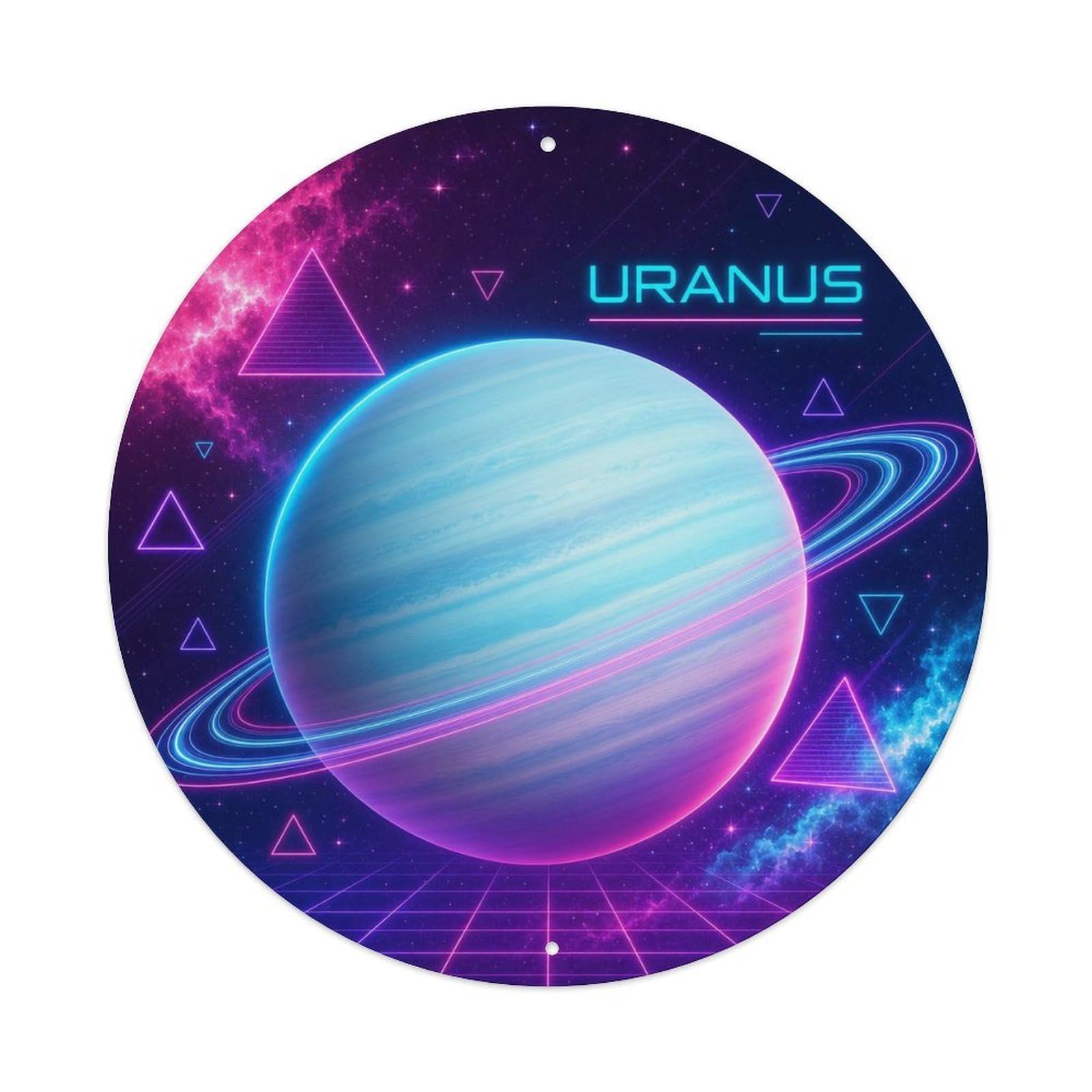 Space Exploration Solar System Uranus Ice Giant Cosmos Metal Tin Sign