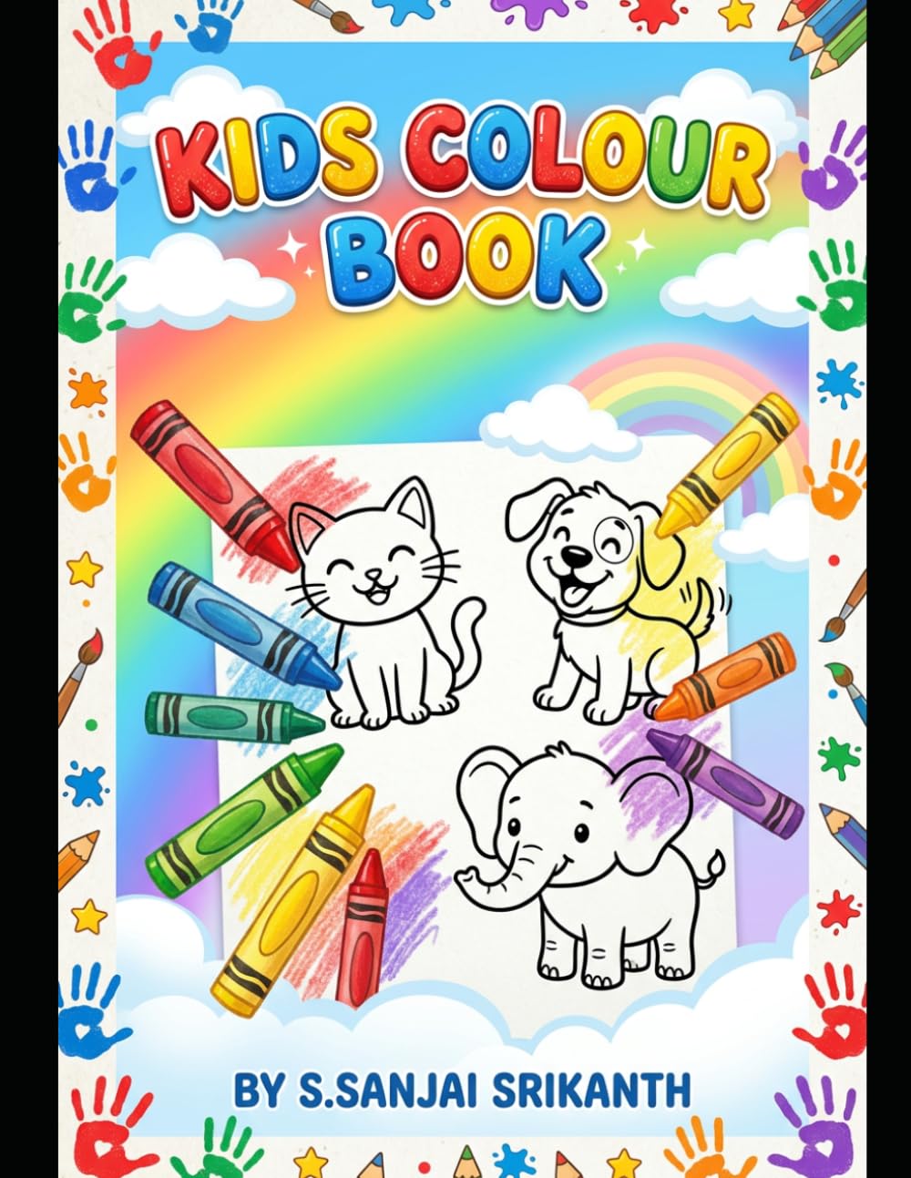 Happy Animals Coloring Book for Ages 5–8