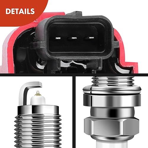 Miniatura 8 de A-Premium Paquete de 8 bobinas de encendido (rojo) y 16 bujías de iridio compatibles con Dodge Ram 1500 2500 3500 Durango Challenger Charger y Jeep