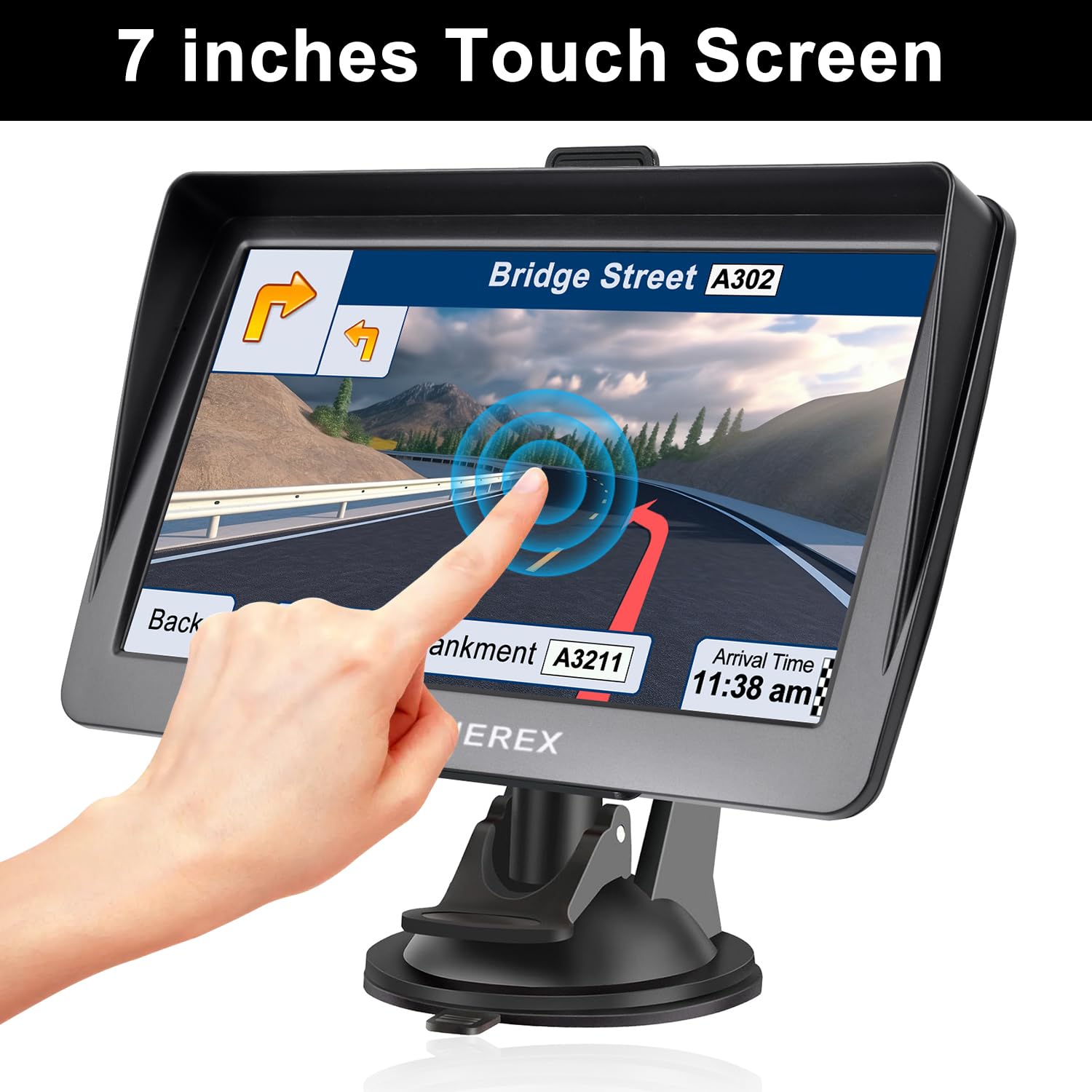 GPS Voiture Portable 9 Pouces (22,9 Cm) - Écran Tactile - Cartes Europe Préchargées - Mises à Jour à Vie