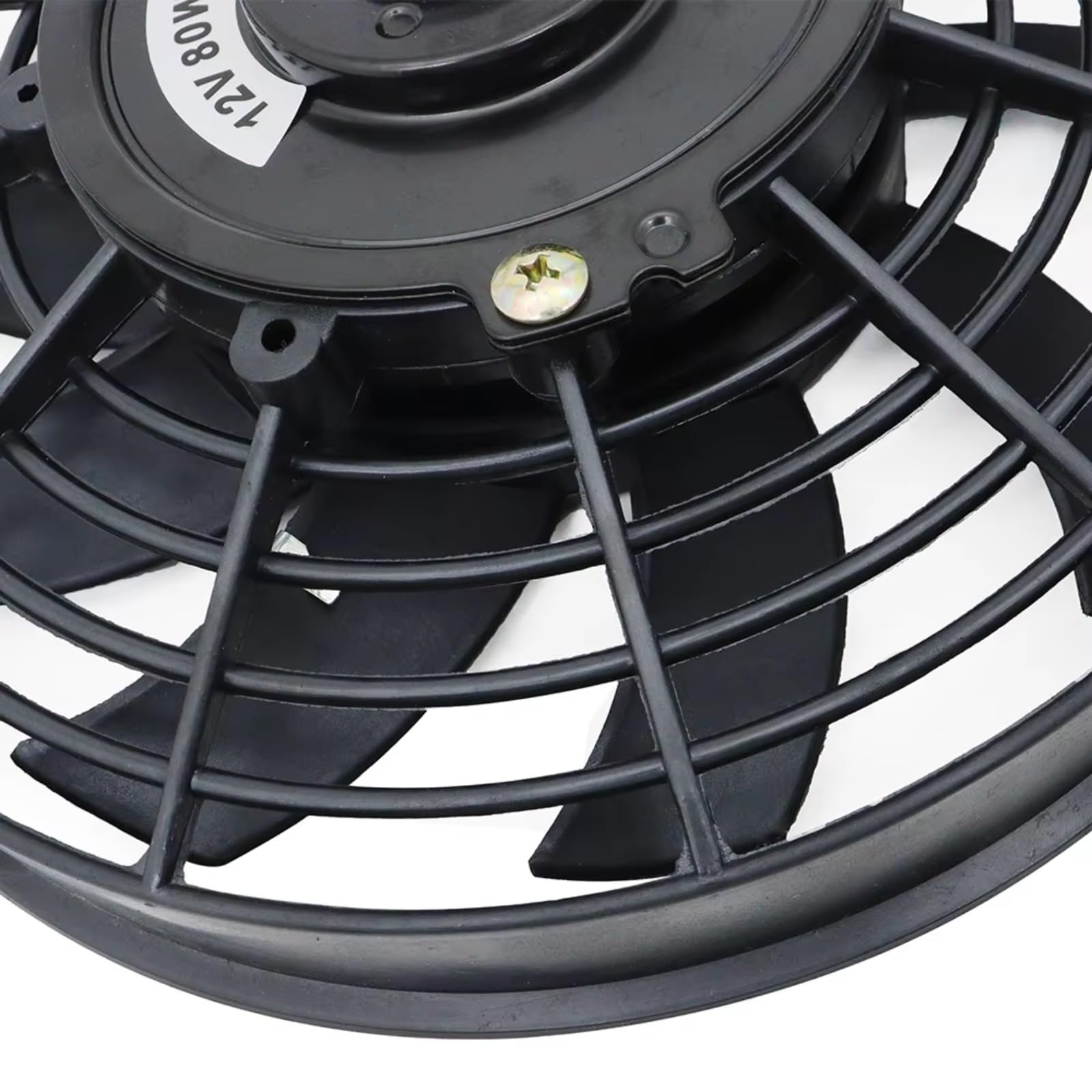 Motor Coche Radiador eléctrico 7 9 10 12 Pulgadas Universal 12V 80W Slim Reversible Negro Cuchillas Radiador De Refrigeración Eléctrico Kit De Montaje De Ventilador Automático(10 Inch)