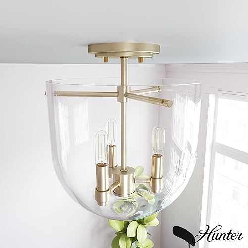 Miniatura 3 de Hunter Fan Company 19387 Luz de montaje empotrado Sacha, Alturas Gold