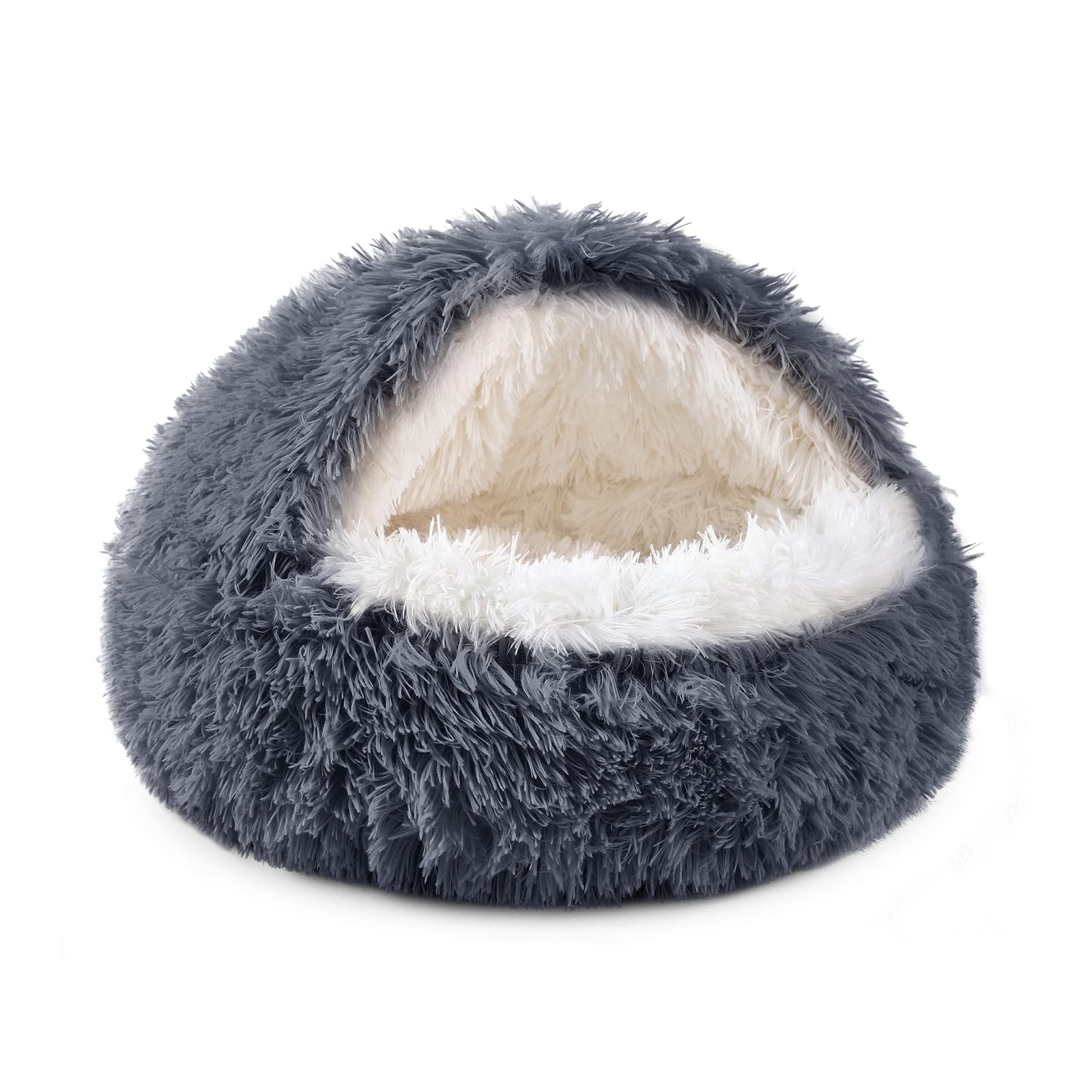 NOYAL Hooded Donut Bed, Calming Cave for Cats & Small Dogs — image 1