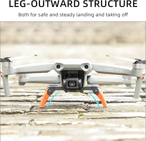 Miniatura 5 de Patas de extensión de tren de aterrizaje de araña, soportes plegables para DJI Mavic AIR 2SAIR 2, accesorios ligeros para drones, protector extensor