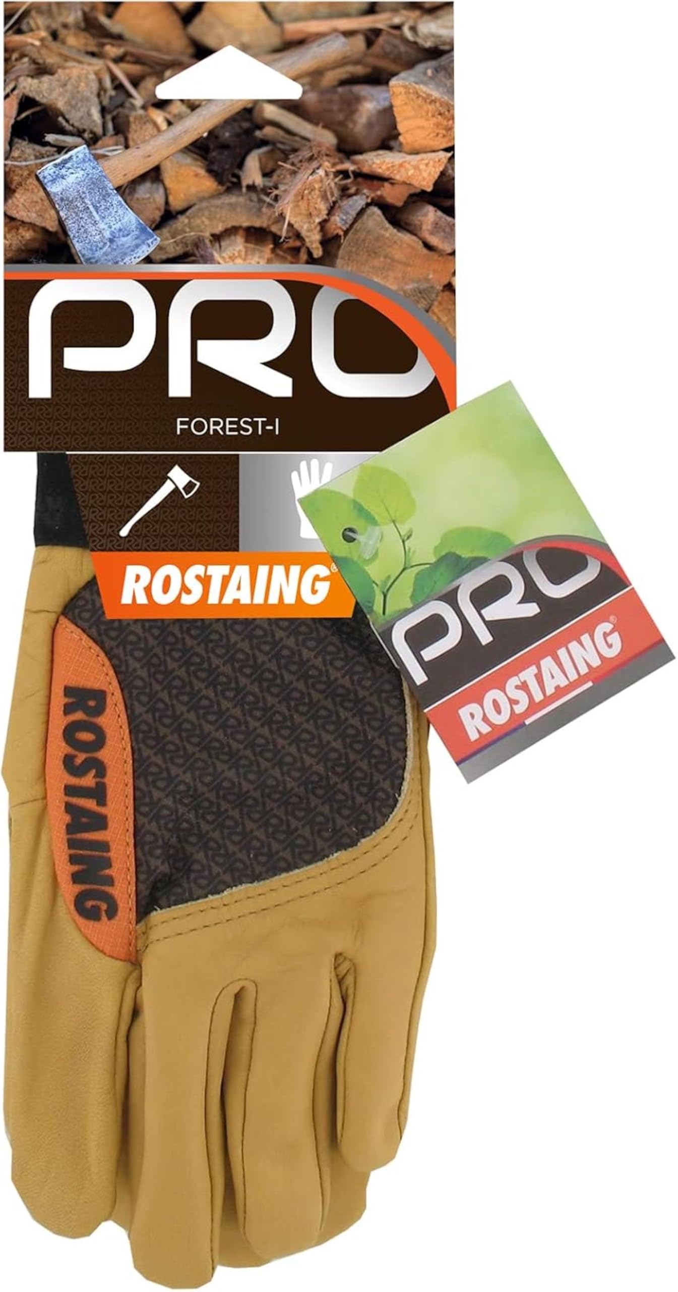 ROSTAING Guanti Forest - Paia di Guanti protettivi Professionali - per Il Giardinaggio Pesante e Il Taglio del Legno - Guanti da Lavoro in Pelle - Guanti Ideali per boscaioli