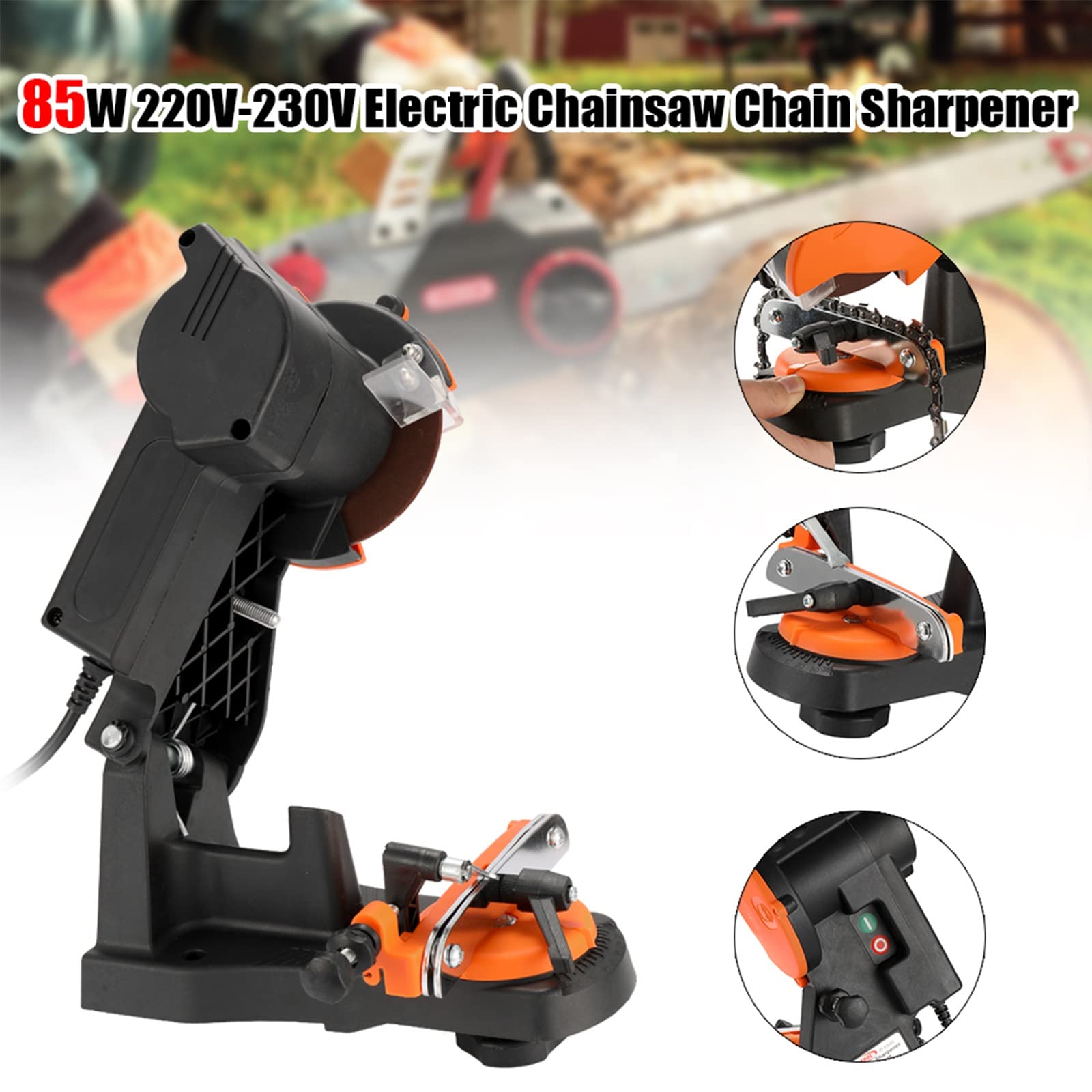 Máquinas pulidoras de cadena Sierra, afilador de motosierra 220v, amoladora de banco o tornillo de banco, motor de cobre puro resistente a altas temperaturas, accesorios de herramientas de jardín