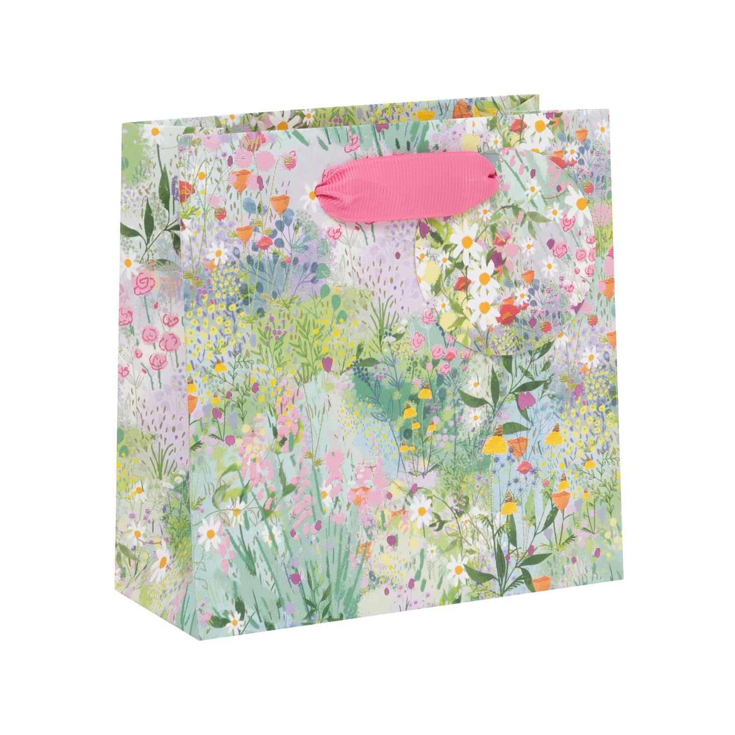Glick Small Cottage Garden Gift Bag, Luxury Recyclable Bag for Special Gifts, 14 x 14 x 6 cm, Ideal for Birthdays & Celebrations, Multi-Coloured โ image 1