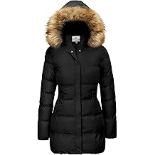 Women's Winter Thicken Puffer Coat Warm Jacket with Faux Fur Removable Hood
