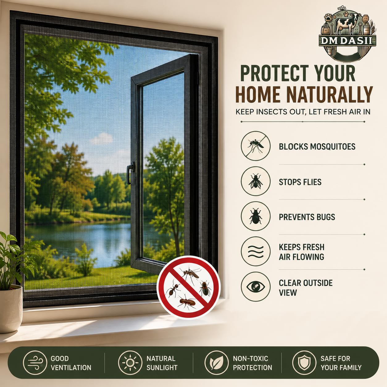 Mosquito Net for Windows - Bug-Free Home -4 Mosquito Net for Windows - Bug-Free Home -4