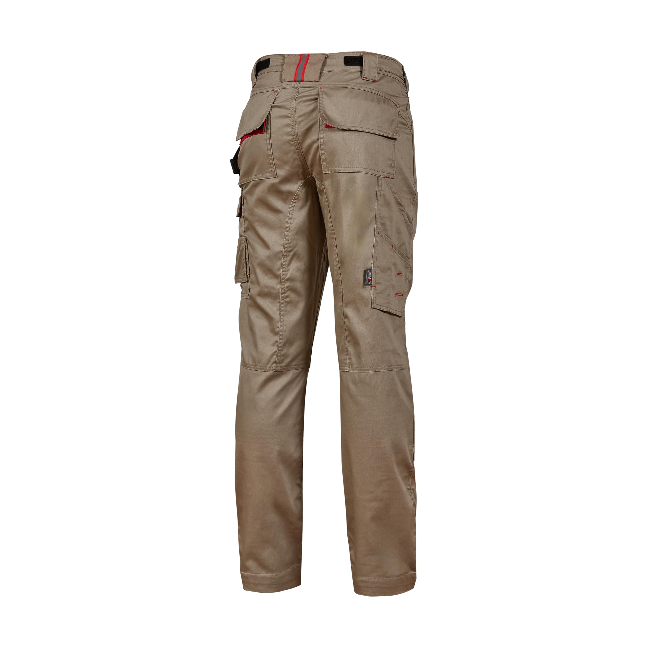U-Power NIMBLE, Arbeitshose für Herren, Cargohose mit elastischem Bund, mit Kniepolstertaschen, mehreren Taschen, bequemem Stoff, strapazierfähiger, strapazierfähiger Oberbekleidung - DESERT SAND 48