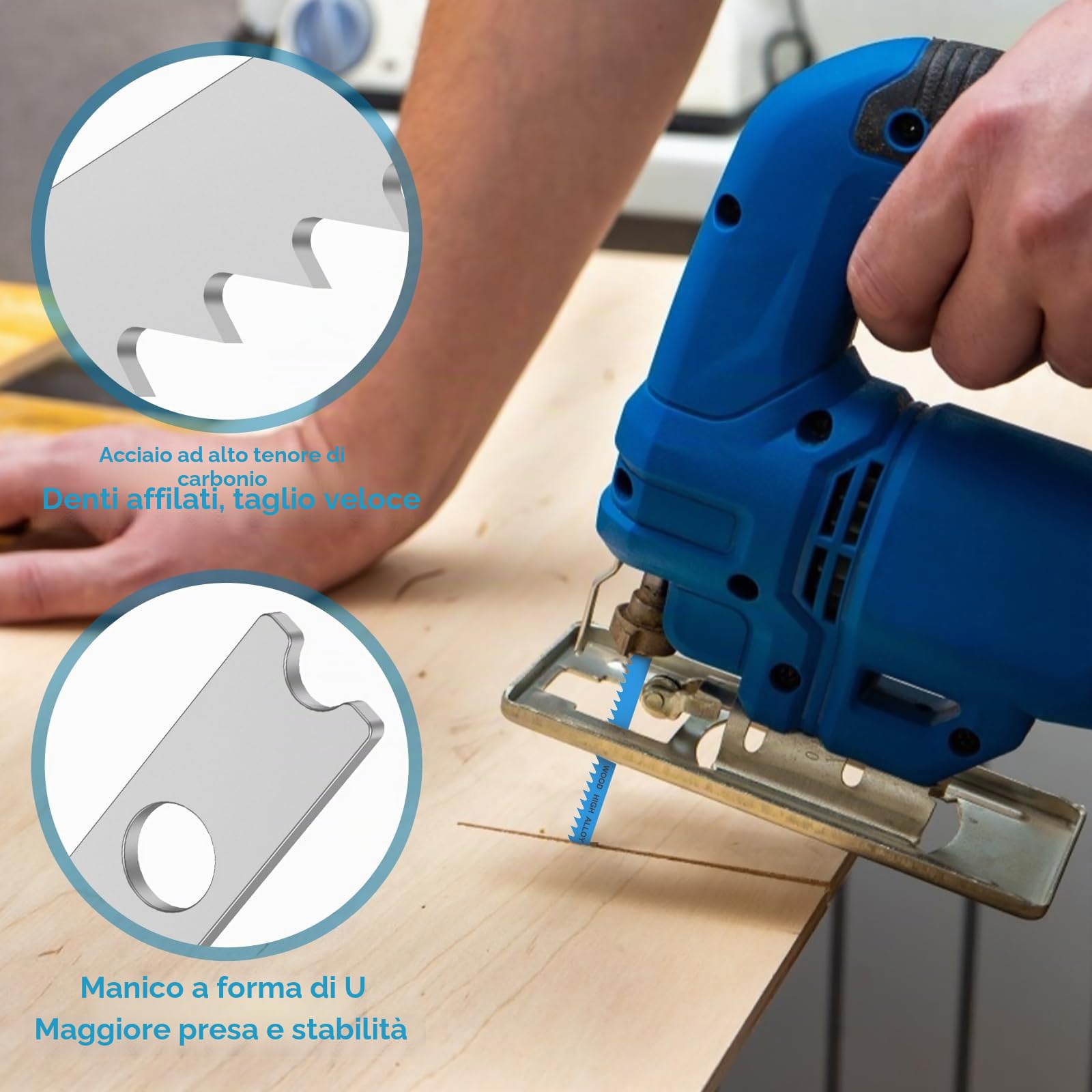 Set di 28 lame per seghetto alternativo professionale a fusto U, lame per seghetto 6TPI/8TPI/10TPI/14TPI/18TPI/24TPI/32TPI per legno, plastica e metallo, 85mm e 100mm