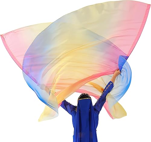 Vista 111 de MUNAFIE Worship Flags Set(2 Flags+2 Rods+1 Storage Bag) for Dance Church Flags for Worship Guard Flag Praise Dance Flags