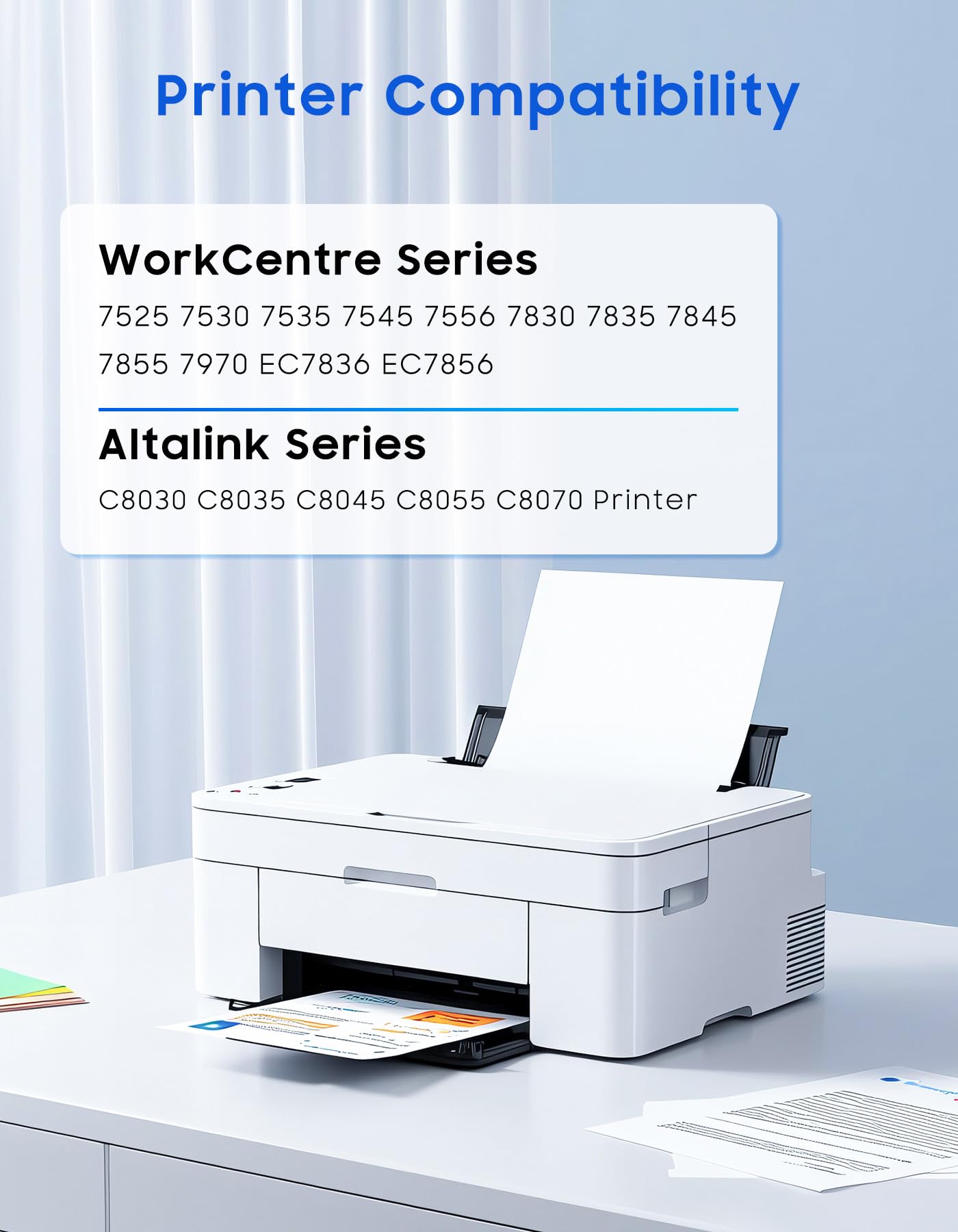 7525 wkład bębnowy 013R00662 zamiennik bębna do Xerox WorkCentre 7525 7530 7535 7545 7556 7830 7835 7845 7855 7970 EC7836 EC7856 EC8036 EC8056 AltaLink C8030 C8035 C8045 C8055 Drukarka Drukarka